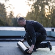 Montering af tagpap på fladt tag